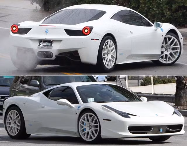 Chiếc Ferrari 458 Italia là một trong những “xế” yêu thích của Justin.