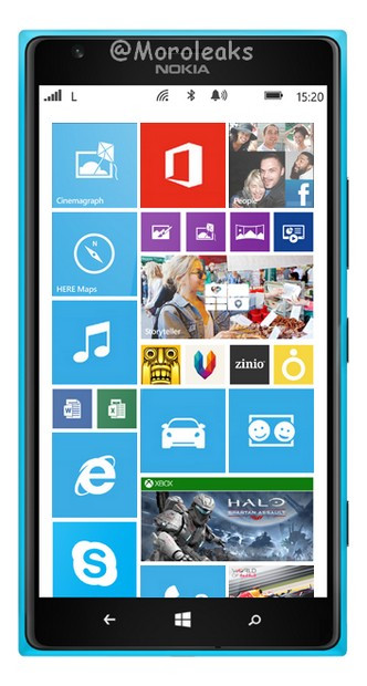 Nokia Lumia 1520 sẽ có màu xanh cyan. Hình ảnh hé lộ về chiếc Nokia Lumia 1520 màu xanh cyan “quyến rũ chết người” đang khiến nhiều người dùng háo hức. Ngay từ khi xuất hiện trên những chiếc Lumia chạy Windows Phone 7 thì cyan đã là gam màu “hot”, đem lại sự tinh tế và lịch lãm cho người sử dụng.