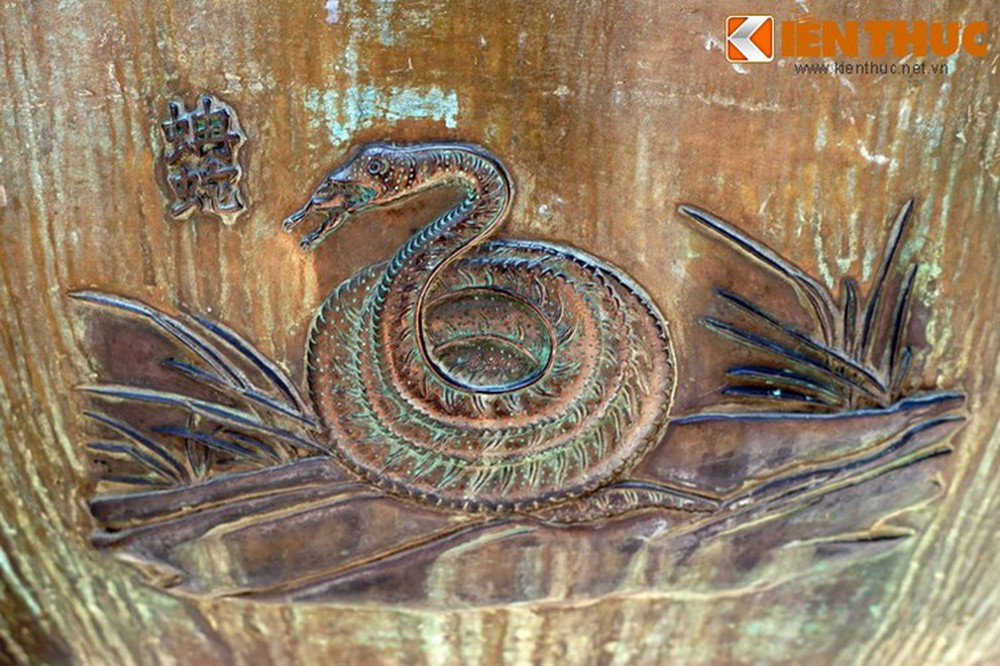 Đại diện của bò sát xuất hiện trên Anh đỉnh là "Nhiêm xà" - con trăn, loài bò sát khổng lồ sinh sống trong nhiều vùng rừng rậm của Việt Nam.