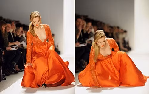 Cô người mẫu này cũng tương tự.