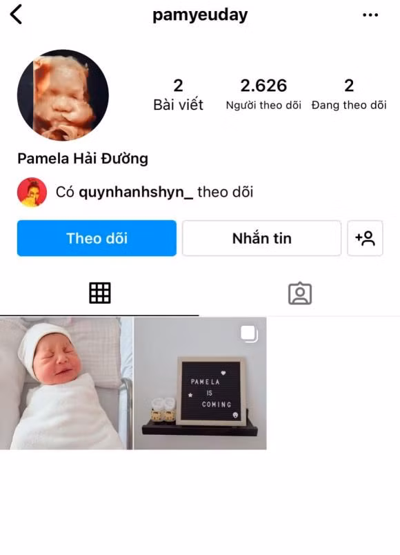 Vua moi lot long, con gai Salim da duoc me lap rieng mot tai khoan Instagram