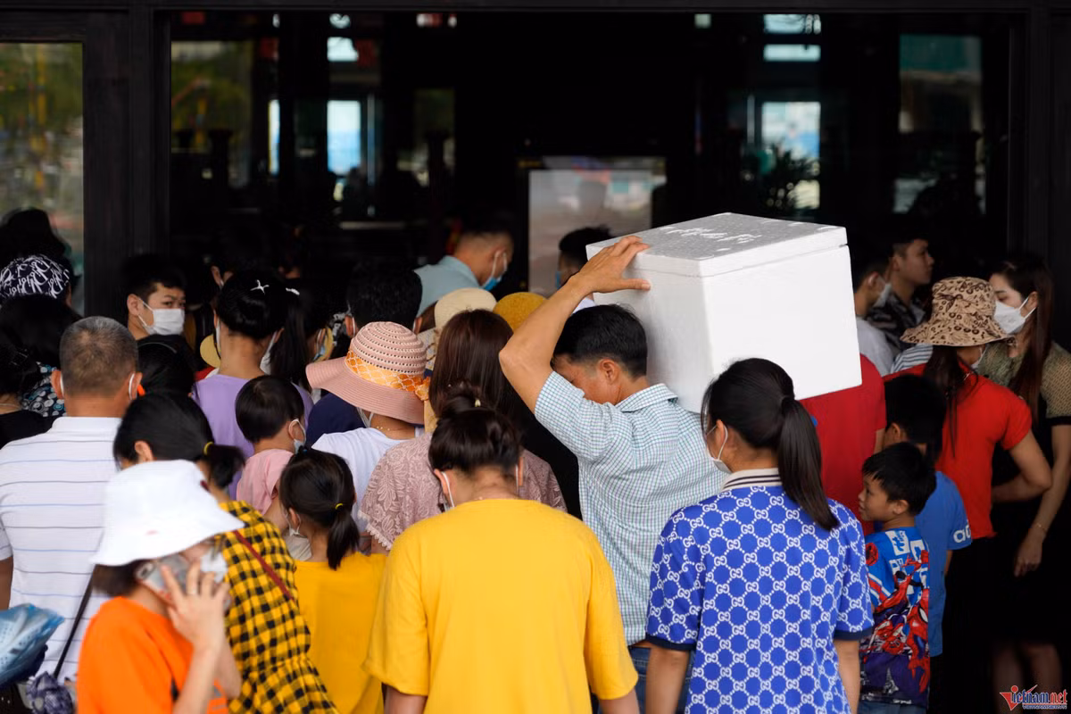 Khach vac do an, chen chan mua ve tham quan vinh Ha Long ngay dau nghi le 30/4-Hinh-5