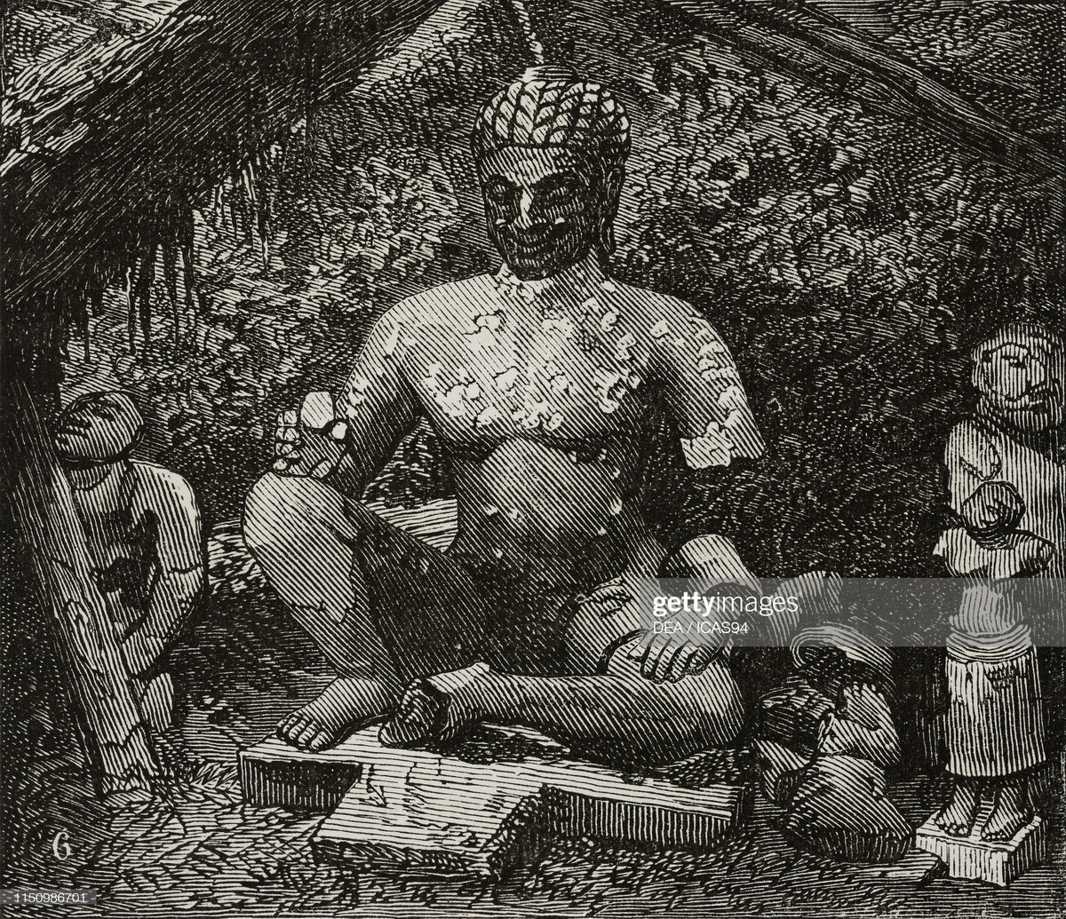 Tượng Vua Cùi, tác phẩm điêu khắc nổi tiếng ở sân Vua Cùi, phía sau đền Bayon.