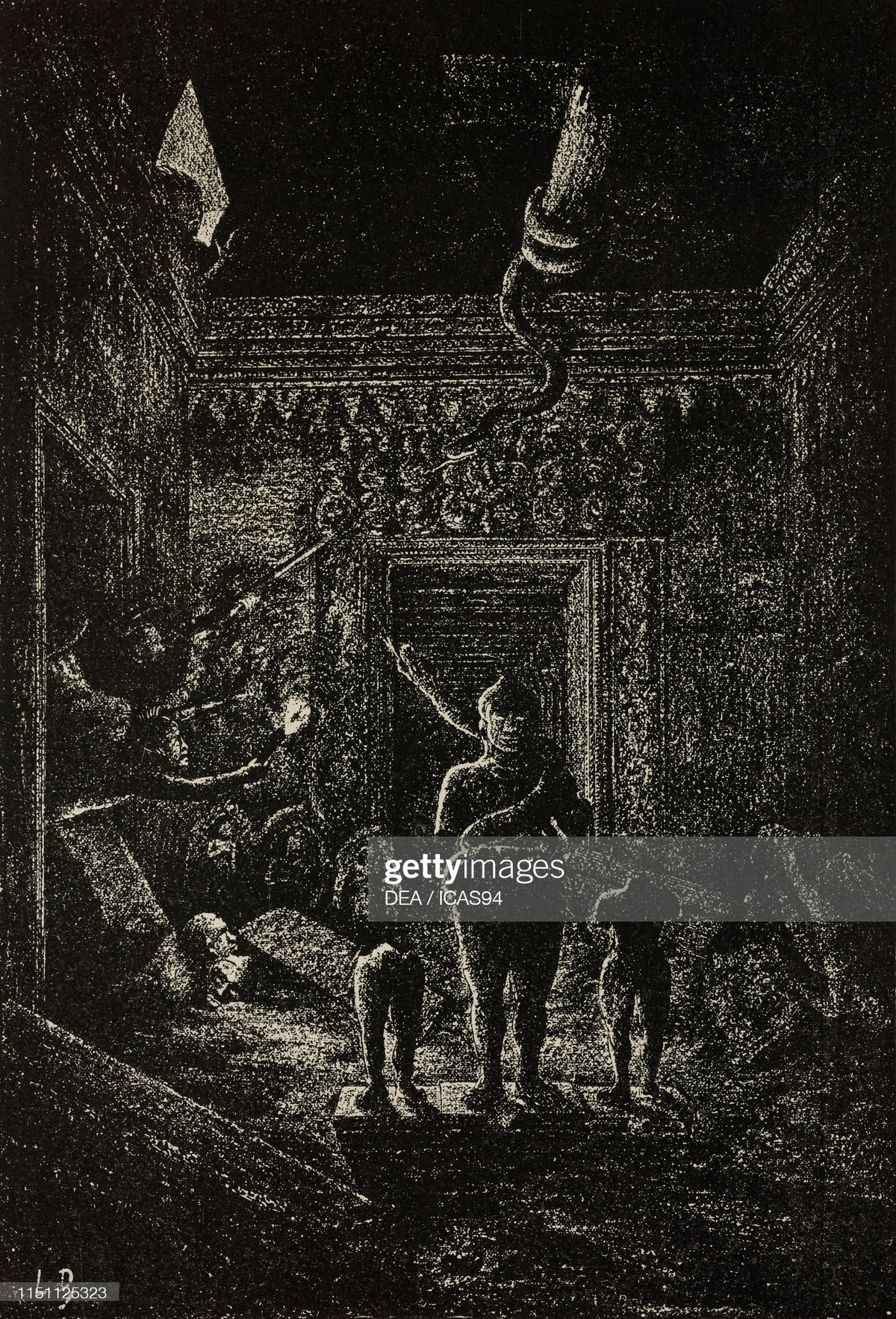 Đống đổ nát trong một điện thờ của đền Preah Khan.