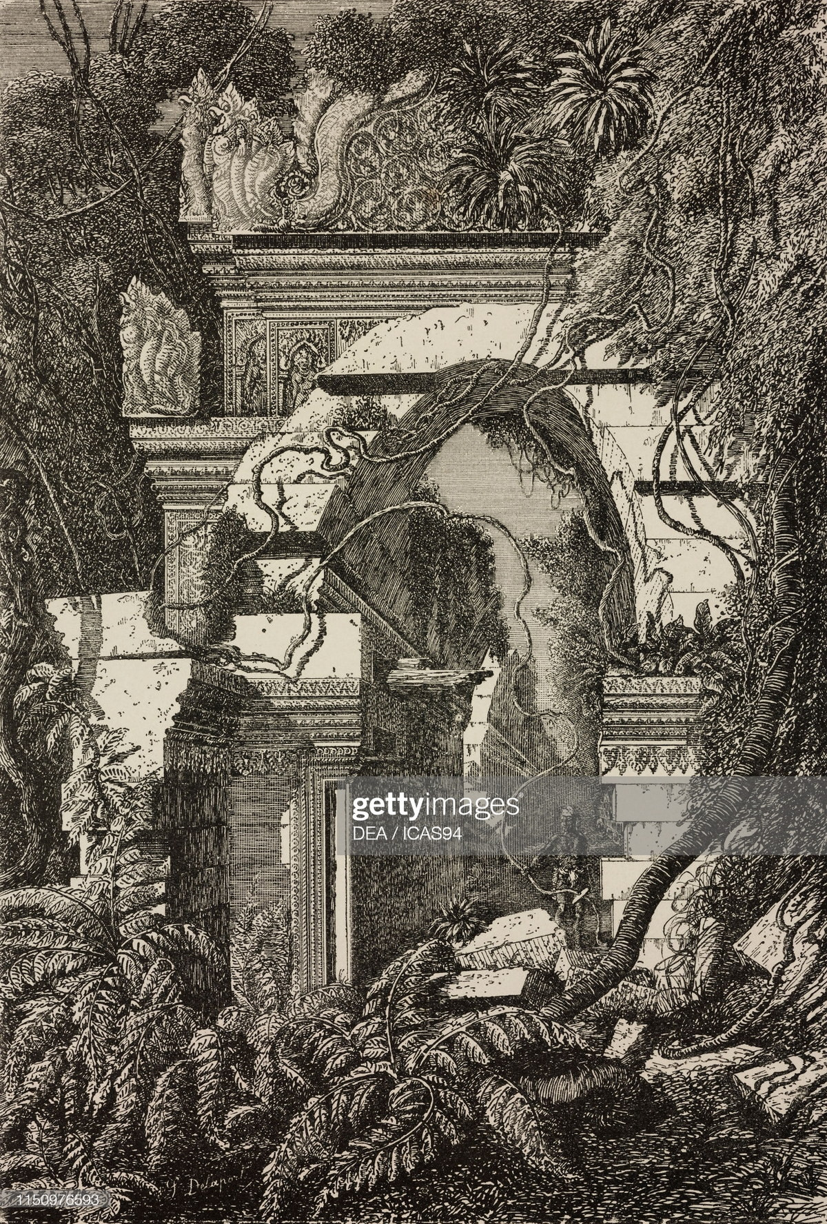 Một phế tích ở Preah Khan Kompong Svay.