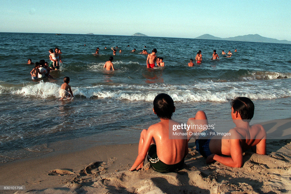 Trên bãi biển Cửa Đại ở Hội An, Quảng Nam.