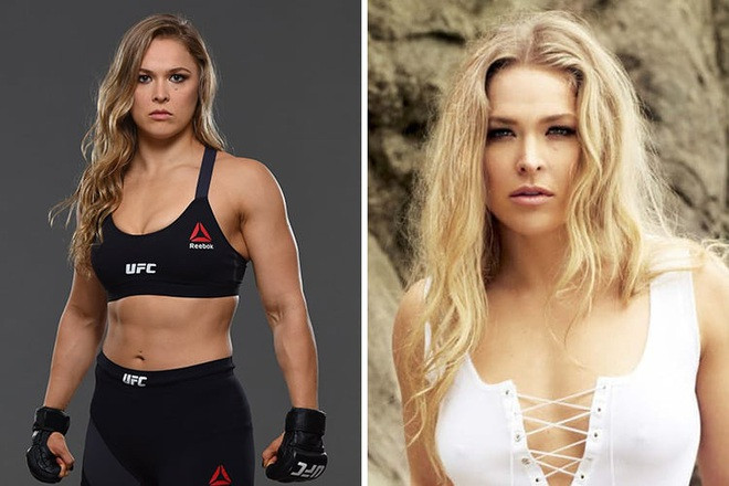 Ronda Rousey đến từ nước Mỹ là võ sĩ MMA (võ thuật tổng hợp) tài năng từng xuất sắc giành nhiều danh hiệu cùng những khoản tiền thưởng "khủng". Ngoài tài năng, cô còn nổi tiếng nhờ vẻ ngoài xinh đẹp cùng thân hình bốc lửa.