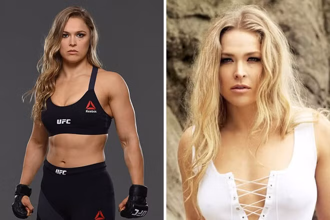 Ronda Rousey đến từ nước Mỹ là võ sĩ MMA (võ thuật tổng hợp) tài năng từng xuất sắc giành nhiều danh hiệu cùng những khoản tiền thưởng "khủng". Ngoài tài năng, cô còn nổi tiếng nhờ vẻ ngoài xinh đẹp cùng thân hình bốc lửa.