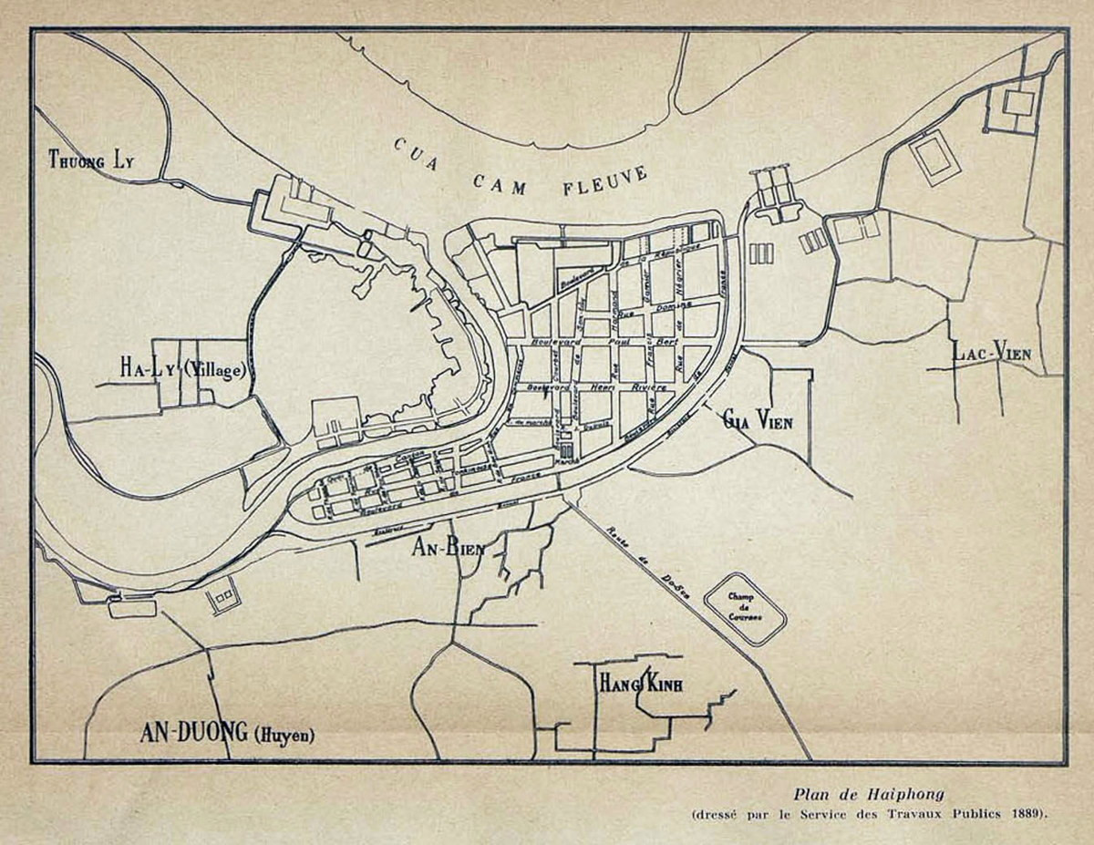 Bản đồ Hải Phòng năm 1889.