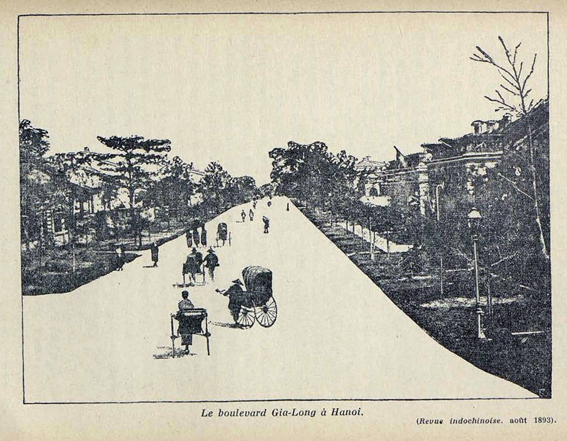 Đại lộ Gia-Long, nay là phố Bà Triệu, Hà Nội năm 1893.