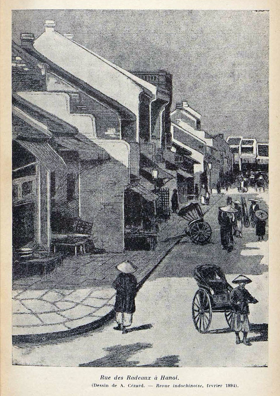 Phố Radeaux, nay là phố Hàng Bè, Hà Nội năm 1894.
