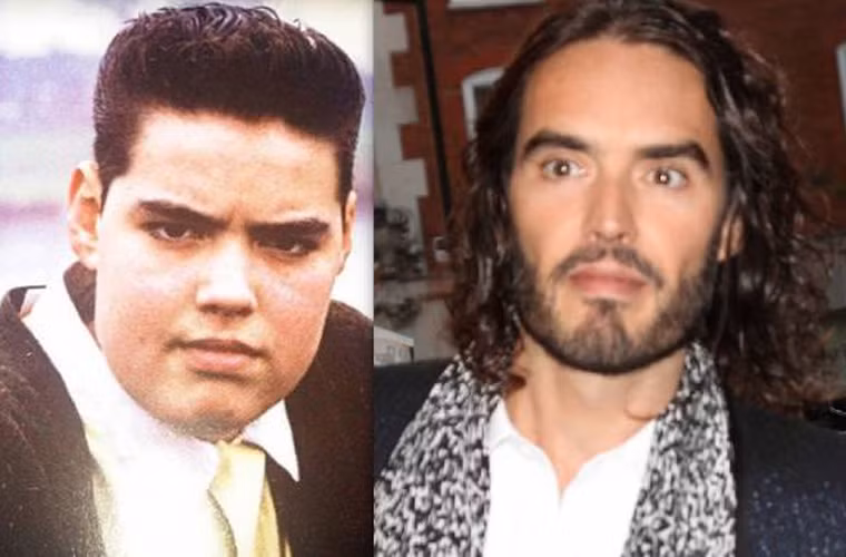 Lúc trẻ, Russell Brand là một anh chàng béo ú và thô kệch chứ không nam tính như hiện tại.