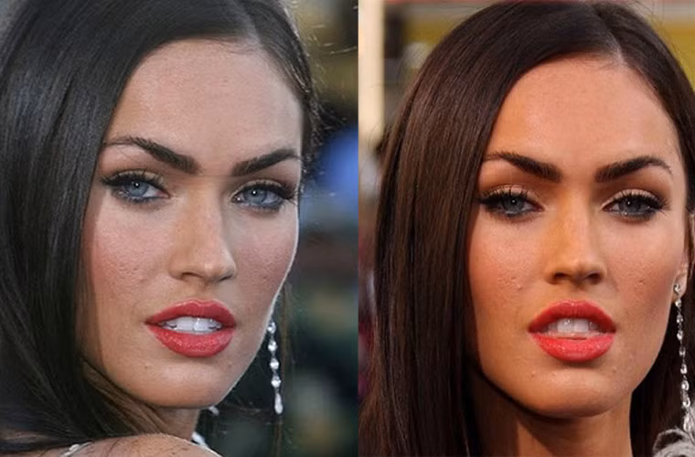 Lỗ chân lông to, da nổi mụn là nhược điểm da mặt của Megan Fox.