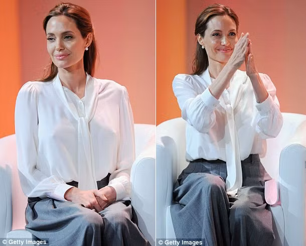 Jolie nói cô muốn buổi hội thảo ngày hôm nay sẽ dành cho nạn nhân bị hãm hiếp mà cô từng gặp ở Bosnia.