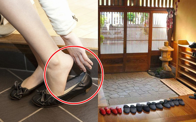 6. Tháo giày khi vào nhà. Lối vào của những ngôi nhà ở Nhật Bản được gọi là genkan, với thiết kế thấp hơn so với sàn nhà như một sự thông báo khách tới thăm nên cởi giày trước khi bước vào. Đây là một nét đẹp trong văn hóa Nhật Bản. 
