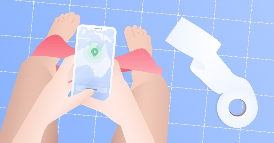 Dung mang dien thoai vao toilet nua