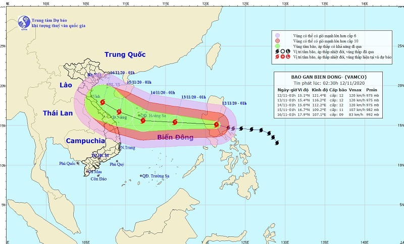 Bão số 13 di chuyển rất nhanh, hướng vào Hà Tĩnh - Quảng Nam