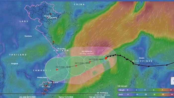 Bao so 10 co cuong do va quy dao bat dinh, rat kho du bao