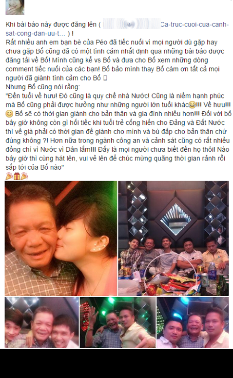 Phút giây chia tay đầy lưu luyến của một người CSGT tận tâm với nghề khiến người xem cảm động. Con gái của Thượng tá Đoàn cũng chia sẻ những hình ảnh về người cha mà cô rất tự hào trong vòng tay chào đón của gia đình ngày về hưu.