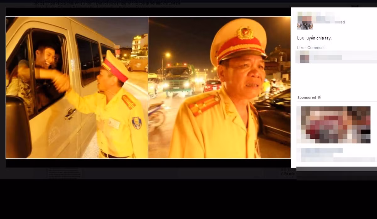 Trong ngày cuối cùng làm việc, Thượng tá Đoàn vẫn đứng phân luồng giao thông, bác vẫy tay chào hỏi với những tài xế thân quen, bắt tay và nhận những lời chúc may mắn của những người đã quen với hình ảnh của bác tại cây cầu Chương Dương. Giọt nước mắt ngày chia tay của vị CSGT già khiến nhiều người cảm động.