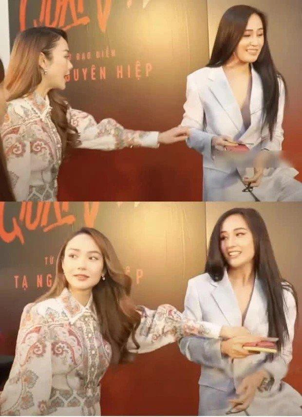 hậm chí đồng nghiệp khác còn phải giúp người đẹp che chắn.