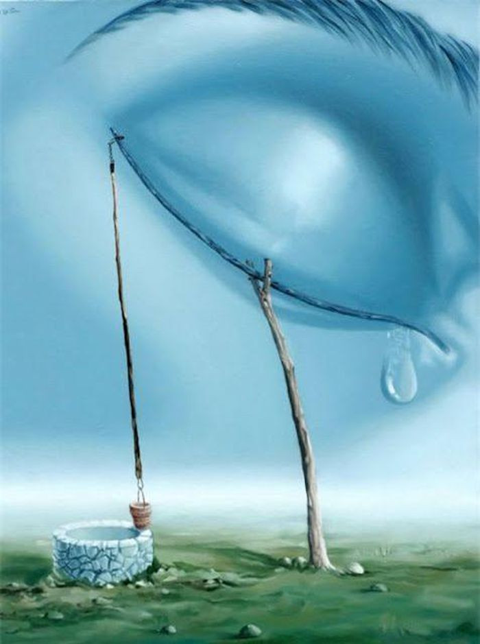 Nguồn nước ngày càng cạn kiệt.