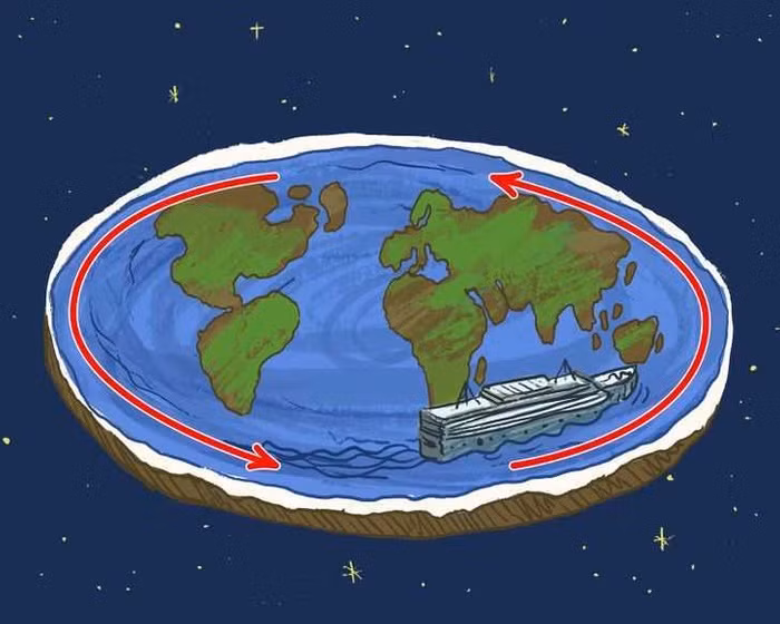 8. Nước từ các đại dương và sông ngòi sẽ tích tụ ở trung tâm Trái đất. Trên Trái đất phẳng, tất cả các sông và biển sẽ chảy về phía trung tâm. Những nơi xa nhất sẽ khô.