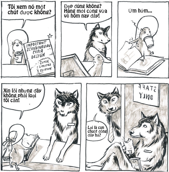 Đầu tiên phải kể đến những vị khách thiếu ý thức. Nhiều lúc có ghi chú là phải cẩn thận khi xem hàng, nhưng họ phớt lờ điều đó. Dù là cố tình hay vô ý, nhưng khi nhìn thấy những vị khách của mình thản nhiên bôi bẩn, làm hư hỏng hàng hóa còn mới nguyên thì nhân viên nào cũng phải khó chịu.