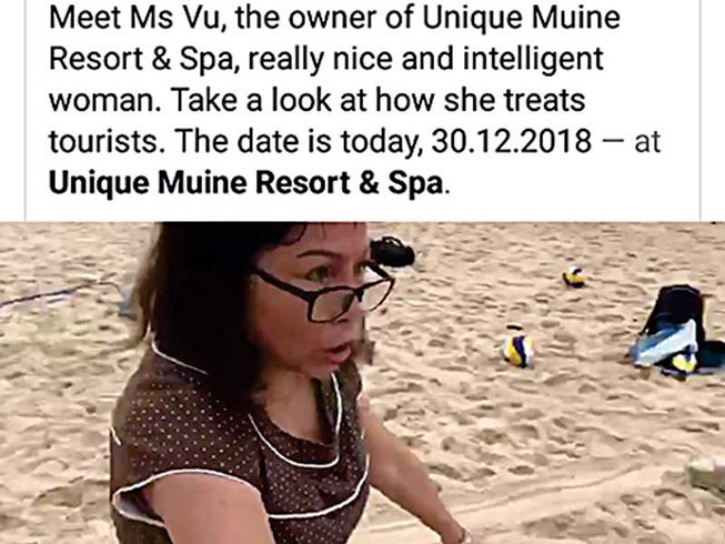 Chu resort Unique Muine chat luoi bong chuyen cua du khach noi gi?