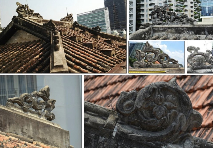 Phần mái biệt thự.