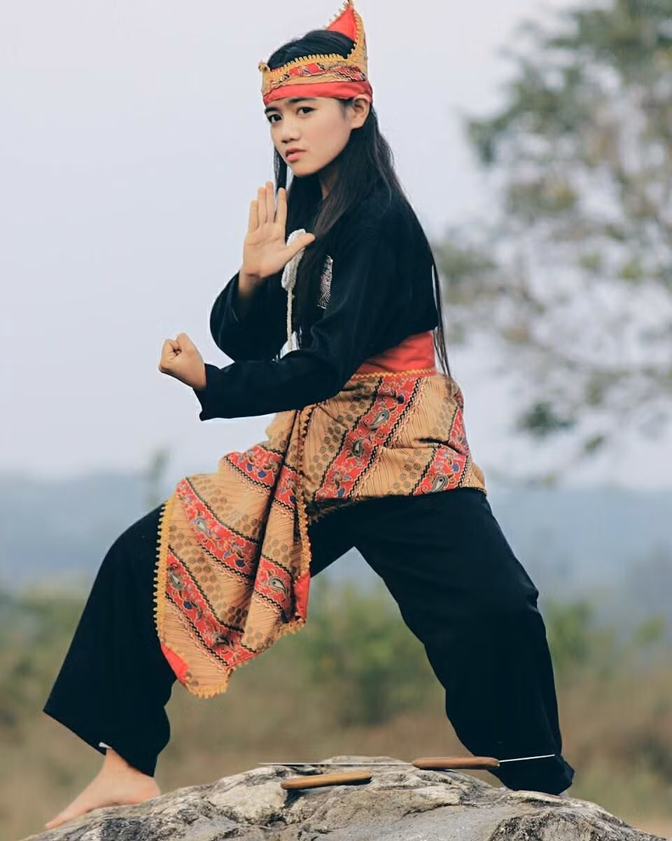 Các tư thế bắt chước loài vật rất quan trọng trong môn Silat, và các thế này được gọi chung là langkah, có nghĩa là các tư thế và chuyển động khi tập võ. Ảnh: Pinterest.