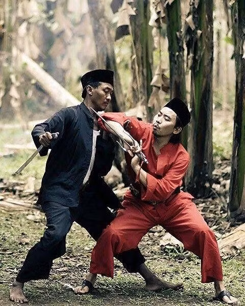 Trong nhiều thế kỷ, Pencak Silat đã được dùng nhiều để huấn luyện cho binh lính của các vương quốc Đông Nam Á nên nó còn được gọi là môn võ thuật nhà binh. Ảnh: Pinterest.