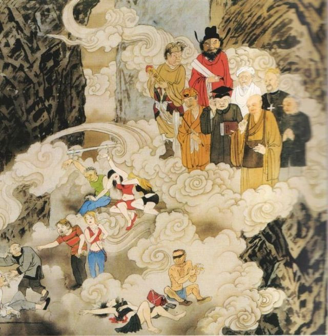 Theo tín ngưỡng dân gian của các quốc gia Đông Á như Trung Quốc, Việt Nam, Nhật Bản, Triều Tiên... sau khi qua đời, linh hồn con người sẽ tách khỏi thể xác và được quỷ sai của âm gian dẫn xuống Quỷ Môn Quan, cánh cổng dẫn xuống địa ngục. Ảnh: Visboo.