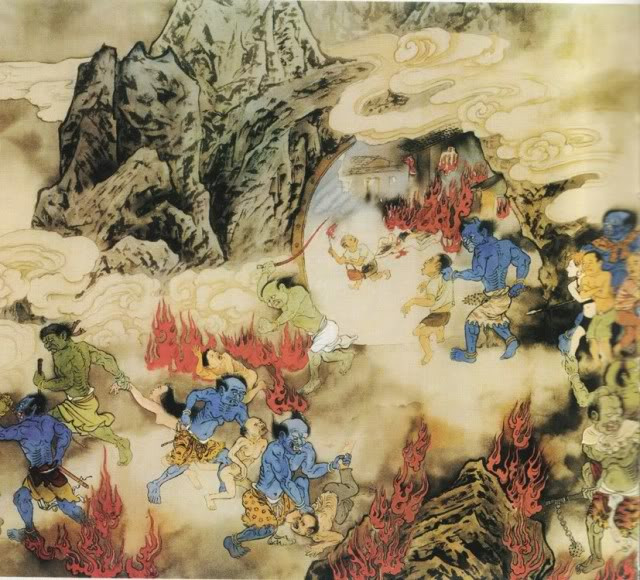 Đây là cửa ải quyết định linh hồn có thể đến địa phủ chuyển thế thăng thiên được hay không. Những người không qua được cửa ải này thường là những người có nghiệp quá lớn, không thể hóa giải, bản thân vẫn không có ý hồi tâm chuyển ý sau khi chết. Ảnh: Vô Thường.