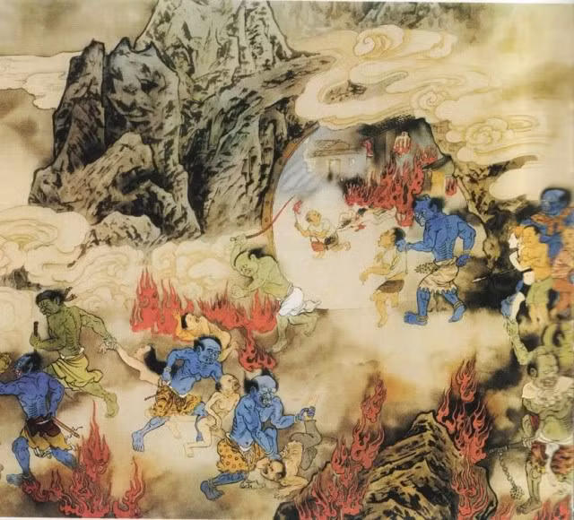 Đây là cửa ải quyết định linh hồn có thể đến địa phủ chuyển thế thăng thiên được hay không. Những người không qua được cửa ải này thường là những người có nghiệp quá lớn, không thể hóa giải, bản thân vẫn không có ý hồi tâm chuyển ý sau khi chết. Ảnh: Vô Thường.