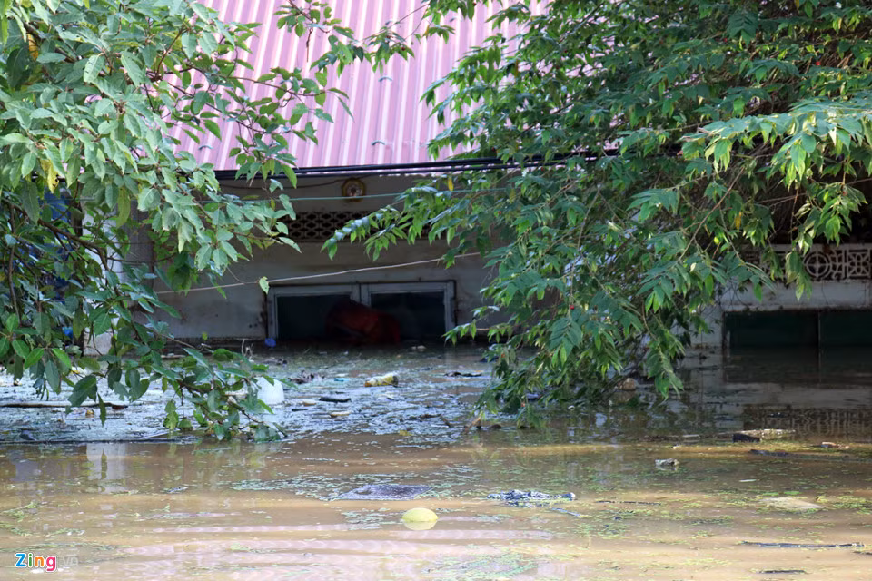 Nước lũ từ thượng nguồn đổ về kết hợp với thủy điện xả lũ khiến hàng trăm ngôi nhà ngập chìm trong biển nước và bị bao vây bởi rác thải ở khắp mọi nơi.