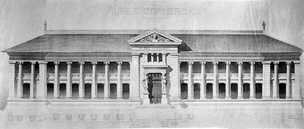 Phối cảnh mặt đứng kiến trúc nguyên bản của Dinh Gia Long.