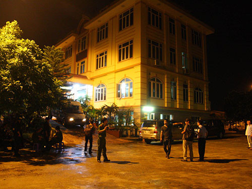 Lực lượng công an đột kích Công ty TNHH Đại An tối 13/8.