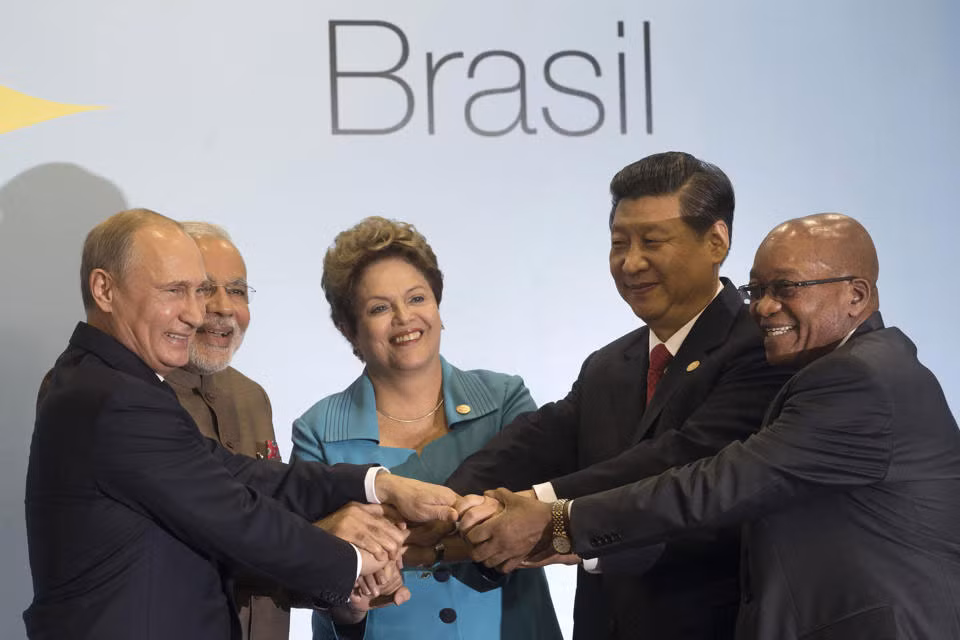 Các lãnh đạo nhóm BRICS chụp ảnh lưu niệm ngày 15/7.