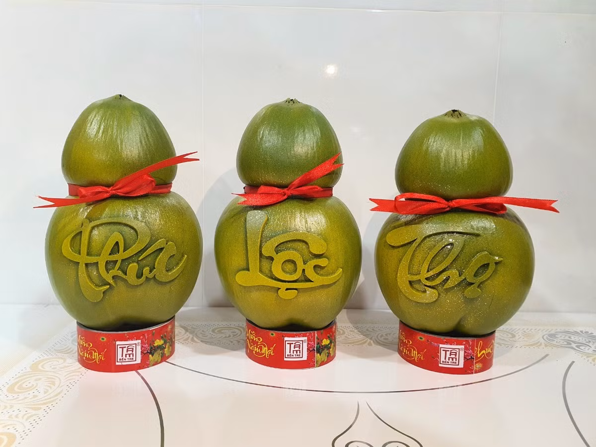 Dừa tạo hình phúc - lộc - thọ