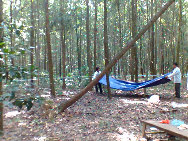 Hiện trường nơi phát hiện thi thể cháu Thái Văn Dũng.