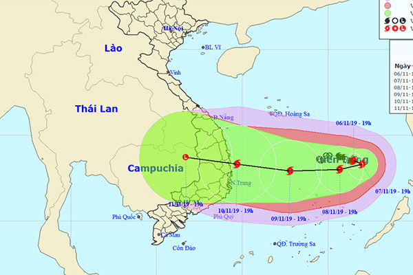 Du bao thoi tiet 7/11: Bao so 6 lien tuc manh them, co luc giat cap 14