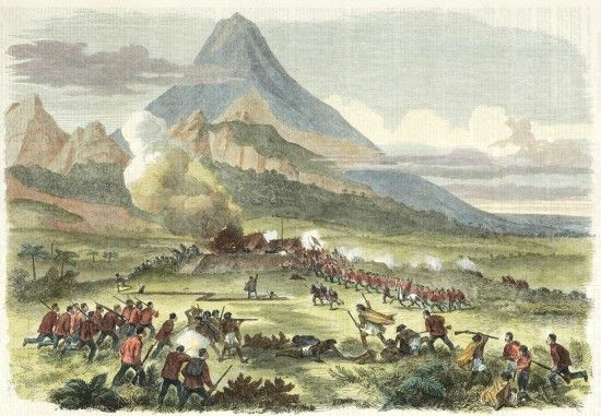 Sau trận mưa pháo, quả thực tướng Cameron nghĩ toàn bộ thổ dân trong pháo đài tử vong hoặc bị thương. Theo lệnh của ông, vài trăm binh sĩ Anh xông vào pháo đài để kiểm tra.