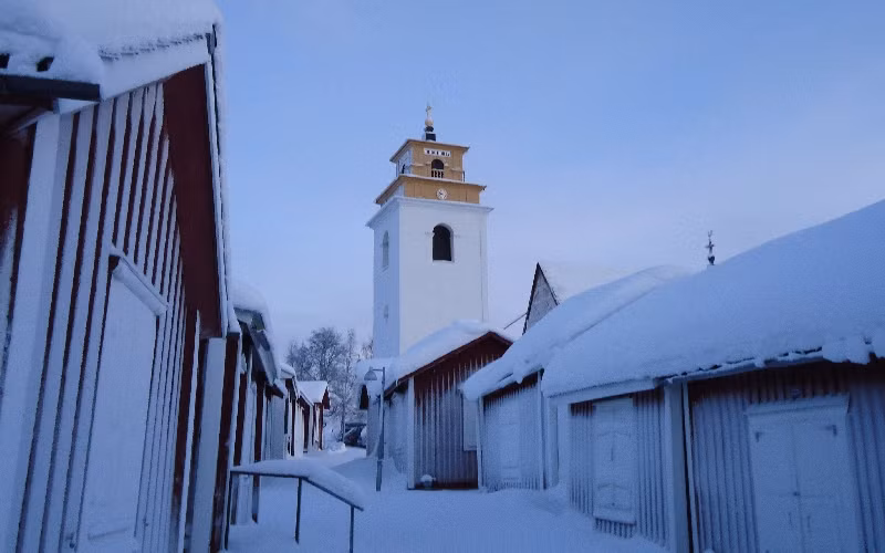 Năm 1996 UNESCO đã đưa thành phố nhà thờ Gammelstad vào danh sách Di sản văn hóa thế giới. Ảnh: Infolulea.se.