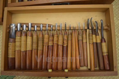 Shibai Karakuri là búp bê trình diễn trên sâu khấu, gần giống với múa rối tại Việt Nam. (Ảnh: Nguyễn Tuyến/Vietnam+)