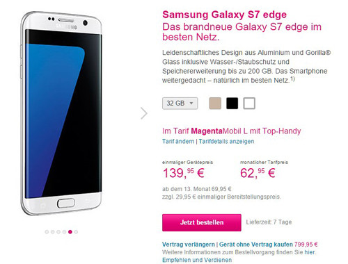  1. Hạn chế màu sắc. Bạn không thể tìm mua được phiên bản màu trắng của dòng smartphone này tại thị trường Mỹ cũng như không thể mua được phiên bản màu xám ở châu Âu. Ngoài ra, ở Mỹ, bạn chỉ có thể chọn mua phiên bản bộ nhớ trong giới hạn 32 GB. Trong khi đó, tại các thị trường khác, loạt S7 và S7 Edge bán ra sẽ chỉ có bộ nhớ trong 64 GB. Đồng thời, chỉ tại Mỹ, người dùng mới được sử dụng tùy chọn menu Samsung Labs ( công cụ tắt các ứng dụng), trong khi ở các nước khác, người sở hữu máy sẽ có trong tay tất cả các ứng dụng trên màn hình chủ.