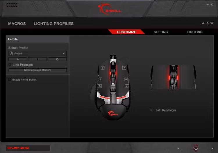 Giao diện ứng dụng giúp gán macro các phím chuột đơn giản và trực quan. Tuy nhiên, điểm trừ của công cụ là không tích hợp tất cả trong một giống như các hãng khác mà mỗi sản phẩm sẽ có từng công cụ riêng lể để tinh chỉnh.