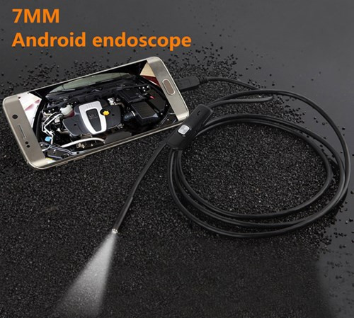  4. Bộ nội soi mini dành cho điện thoại Android – Giá 10 USD. Bạn đang sửa xe và muốn nhìn rõ hơn một khu vực nào đó thì phụ kiện mini Android endoscope là không thể thiếu. Đây là bộ nội soi mini kèm theo dây cáp gắn vào điện thoại. Khi bạn gắn bộ nội soi này vào điện thoại và chiếu vào nơi nào đó, hình ảnh của vị trí đó sẽ được hiển thị trên điện thoại của bạn. 