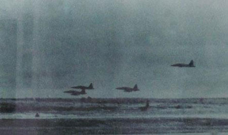 Phi đội tiêm kích F-5 Không quân Nhân dân Việt Nam xuất kích.