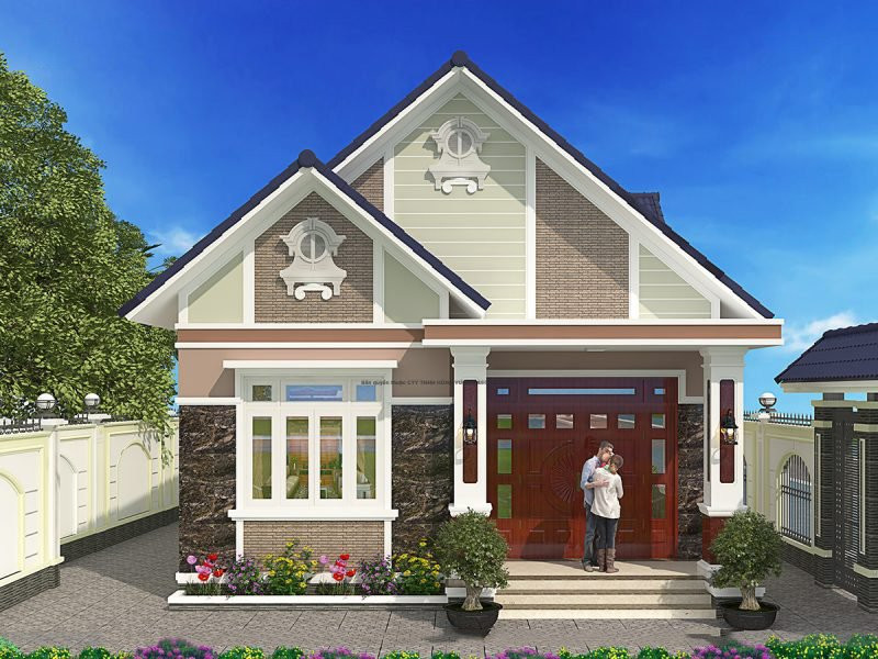 Mau nha cap 4 mai Thai 8x12m tho mong va tinh te-Hinh-2